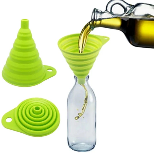 Foldable Funnel Silicone Collapsible Portable Funnels for Oil Kitchen Accessories